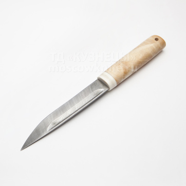 Нож Якут (Дамасская сталь, Дерево)