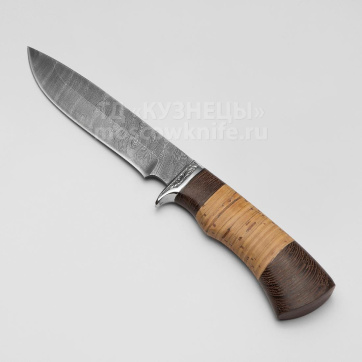 Нож Скат (Дамасская сталь, Венге, Береста)