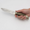 Нож Скат со змеиной головой (Дамасская скат, карельская береза) 1