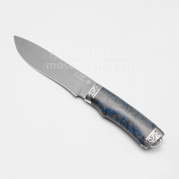 Нож Беркут (K 390, Карельская береза, Мельхиор) art-blue