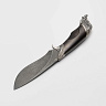 Нож Кабан-1 (Дамасская сталь, Дерево, Белый металл) 3