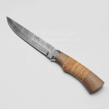 Нож Лань (Дамасская сталь, Венге, Береста)