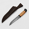 Нож Судак (Дамасская сталь, Береста, Граб) 2