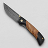Нож Складной Валдай (Дамасская сталь, Граб, карельская береза) 1