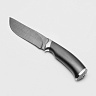 Нож Сеголеток (Дамасская сталь, Дерево, Белый металл) 1