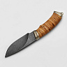 Нож Разделочный (Дамасская сталь, Береста) 3