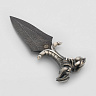 Нож Скорпион (Дамасская сталь,  Белый металл) 1