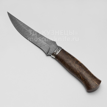 Нож МТ-18 (Дамасская сталь, Стаб. Карельская береза)