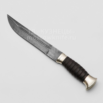 Нож Казак (Дамасская сталь, Кожа)