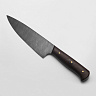Кухонный нож "Шеф-повар средний" (Дамасская сталь, Граб, Цельнометаллический) 1