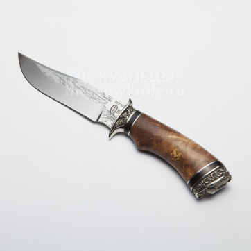 Нож Лис (95Х18, Кап клена, Мельхиор)