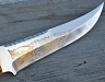 Нож Морской патруль (ЭИ-107, стабилизированная береза, рисованный клинок) 4