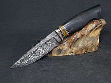 Нож Ф-1.2 Финка (Мозаичный дамаск, граб, вставка бивень мамонта)