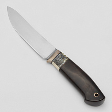 Нож С-1 (Сталь CPM S125V, Эбеновое дерево, Мокумэ, Клык моржа)