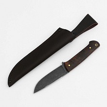 Нож "Бригадир" (Булат, рукоять с накладными плашками, Корень ореха)