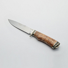 Нож Пехотный (M390, Карельская береза, Мельхиор)