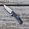 Нож складной Тактик ВДВ 322-000405 Синий в подарочной упаковке (Сталь D2, Микарта) 1