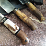 Набор кухонных ножей из кованной стали (95Х18, Рукоять - кап клена) 4
