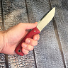 Нож УАЗик КРАСНЫЙ КУЗОВ (N690, микарта, насечка, ножны - кайдекс) 3