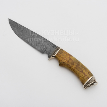 Нож Легионер (дамасская сталь, карельская береза)