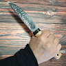 Нож Якут большой с кованным долом (Х12МФ, Карельская береза) 4