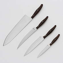 Кухонный набор ножей из нержавеющей стали 95Х18 «Хозяюшка» (95х18, Венге, Ц/м)