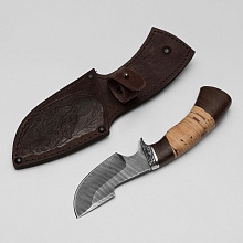 Нож Носорог (Дамасская сталь, Венге, Береста)