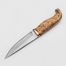 Нож Финский (D2, Латунь, Карельская береза)