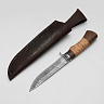 Нож Соболь (Дамасская сталь, Венге, Береста) 2