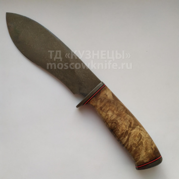 Нож В-7 (Булатная сталь, Гарда Дамасская сталь, Кап. Ореха)