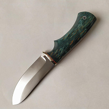 Нож «Кречет» (D2,мельхиор,стабилизированная карельская береза)