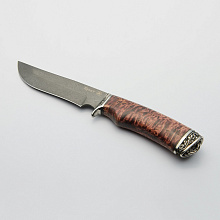 Нож Цезарь (Булатная сталь, Карельская береза, Мельхиор)
