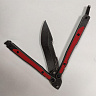 Складной нож балисонг (бабочка) "Madcap Black Red" ( 8Cr14MoV , G10) 4