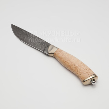 Нож Зной (Дамасская сталь, Карельская береза)