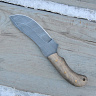 Нож туристический Ковбой (Дамасская сталь, ц/м, обкладки из ореха) 1