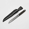 Нож Финка Егора Самсонова комплект из 3-х ножей (Дамасская сталь, Покрытие белым металлом) 5
