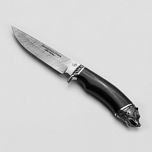 Нож Газель (Дамасская сталь, Граб, Мельхиор)