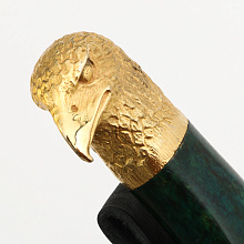 Нож «Конкиста» Н21А (сталь ЭИ-107 сталь ЭИ 107, рисованный клинок желтым металлом, рукоять: карельская береза, фурнитура - латунь с напылением желтым металлом)
