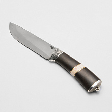 Нож Друг (Легированный булат-Пампуха И.Ю., Дерево, Белый металл)