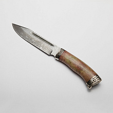 Нож Волк (D2, Карельская береза, Мельхиор)