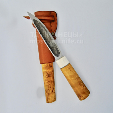 Нож якутский (95Х18, Карельская береза, Бивень моржа)  Art01