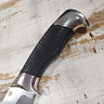 Нож Серый (Булат,покрытие белым металлом,дерево,резьба) 3
