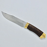 Нож Спасатель Н7 (ЭИ-107 Златоустовская гравюра на клинке, дуб, фурнитура - латунь с напылением желтым металлом) 1