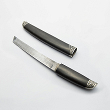 Нож Самурай (Дамасская сталь, Граб, Мельхиор)