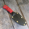 Нож УАЗик КРАСНЫЙ КУЗОВ (N690, микарта, насечка, ножны - кайдекс) 7