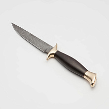 Нож Норвежец (Дамасская сталь, Граб, Латунь)