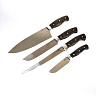 Набор кухонных ножей из кованной стали (95Х18, Деревянная рукоять из Бубинго) 5