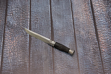 Нож Снайпер (Булатная сталь, Дерево, Белый металл)