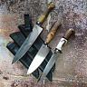 Набор кухонных ножей из кованной стали (95Х18, Рукоять - кап клена) 3
