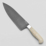 Нож Шеф-повара № 1 (Булатная сталь, Акрил белый, Цельнометаллический) 1